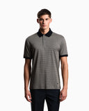 Lyocell-blend jersey polo shirt with all-over micro-pattern print