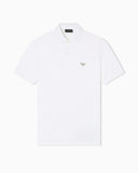Piqué polo shirt with embroidered eagle