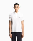 Piqué polo shirt with embroidered eagle