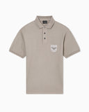 Piqué polo shirt with shield embroidery