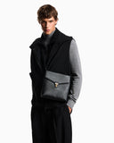 ASV Icon pebbled leather flat shoulder bag