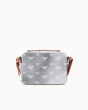Coated canvas mini bag with all-over eagle