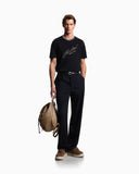 Slim-fit heavy jersey T-shirt with signature logo embroidery
