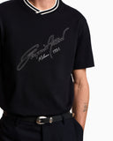 Slim-fit heavy jersey T-shirt with signature logo embroidery