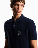 Piqué jersey polo shirt with Eagle Club logo embroidery