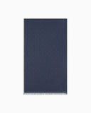 Modal-blend jacquard stole with all-over eagle