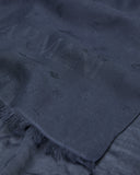 Modal-blend jacquard stole with all-over eagle