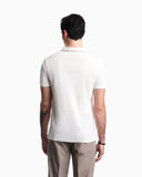 V-neck polo shirt in piqué