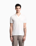 V-neck polo shirt in piqué
