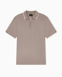 V-neck polo shirt in piqué