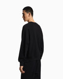 Jersey sweatshirt with oversized flocked logo