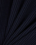 Ribbed virgin wool half-zip sweater