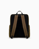 Embossed backpack with a flap pocket and padded mesh straps