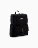 Embossed backpack with a flap pocket and padded mesh straps