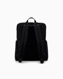Embossed backpack with a flap pocket and padded mesh straps