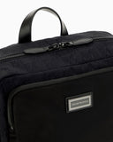 Embossed backpack with a flap pocket and padded mesh straps
