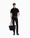 Polo shirt in piqué with partial zip