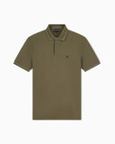 Piqué polo shirt with stripe detail on the collar