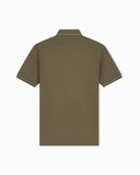 Piqué polo shirt with stripe detail on the collar