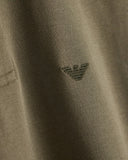 Piqué polo shirt with stripe detail on the collar