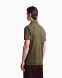 Piqué polo shirt with stripe detail on the collar