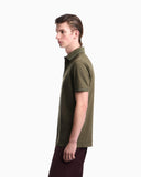 Piqué polo shirt with stripe detail on the collar
