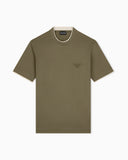 T-shirt in lyocell blend jersey with embossed ea logo