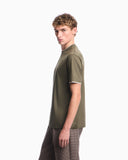 T-shirt in lyocell blend jersey with embossed ea logo