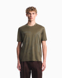 T-shirt in mixed lyocell jersey with maxi flock logo