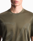 T-shirt in mixed lyocell jersey with maxi flock logo