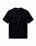 T-shirt in mixed lyocell jersey with maxi flock logo