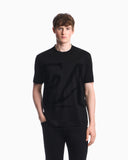 T-shirt in mixed lyocell jersey with maxi flock logo