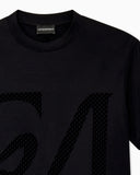 T-shirt in mixed lyocell jersey with maxi flock logo