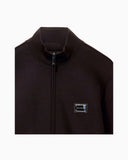 Full-zip sweatshirt in modal jersey with logo plaque