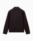 Full-zip sweatshirt in modal jersey with logo plaque