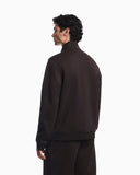 Full-zip sweatshirt in modal jersey with logo plaque