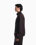 Full-zip sweatshirt in modal jersey with logo plaque