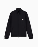 Full-zip sweatshirt in modal jersey with logo plaque