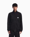 Full-zip sweatshirt in modal jersey with logo plaque