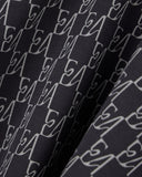Double jersey hoodie with all-over logo print