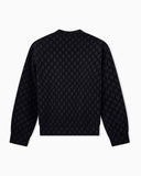 Double jersey sweatshirt with all-over logo print