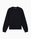 Double jersey sweatshirt with all-over logo print