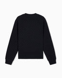 Double jersey sweatshirt with all-over logo print