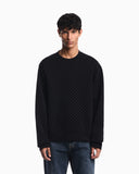 Double jersey sweatshirt with all-over logo print