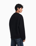 Double jersey sweatshirt with all-over logo print