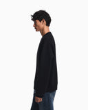 Double jersey sweatshirt with all-over logo print