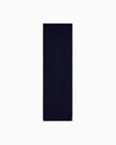 Virgin wool scarf with a woven logo and fringed edges