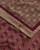Stole in viscose and modal with a geometric pattern
