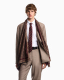 Stole in viscose and modal with a geometric pattern