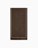 Stole in viscose and modal with a geometric pattern